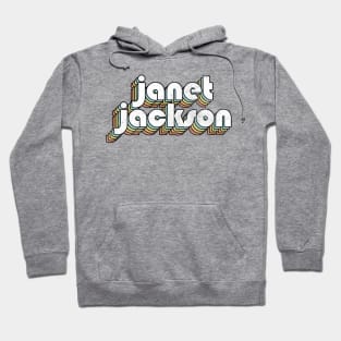 Janet Jackson - Retro Rainbow Letters Hoodie